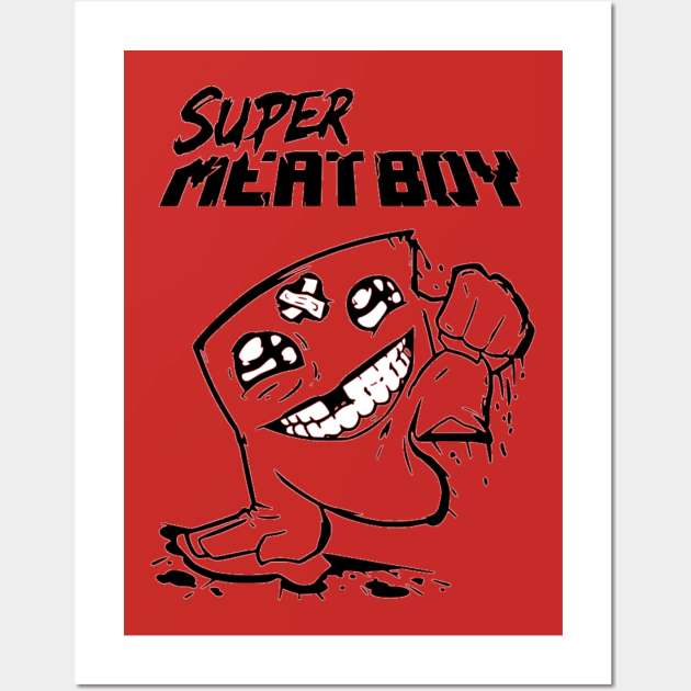 Super Meat Boy Wall Art by OtakuPapercraft